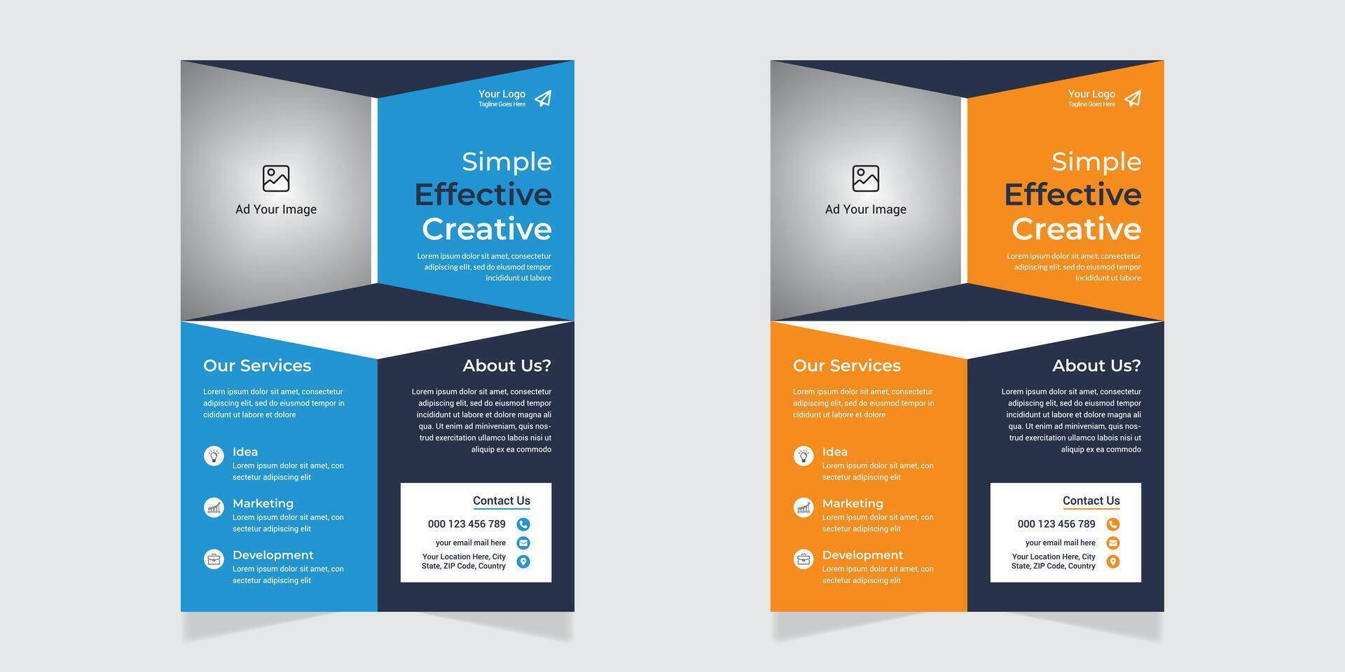 Vector corporate modern business flyer template design Print