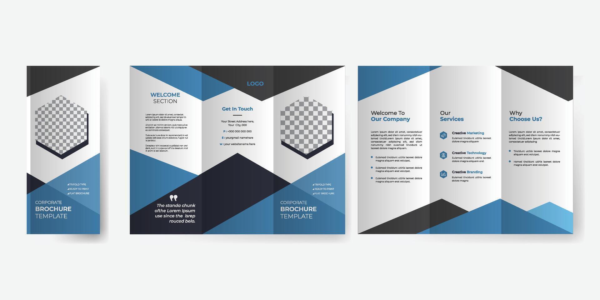 tríptico folleto diseño diseño vector