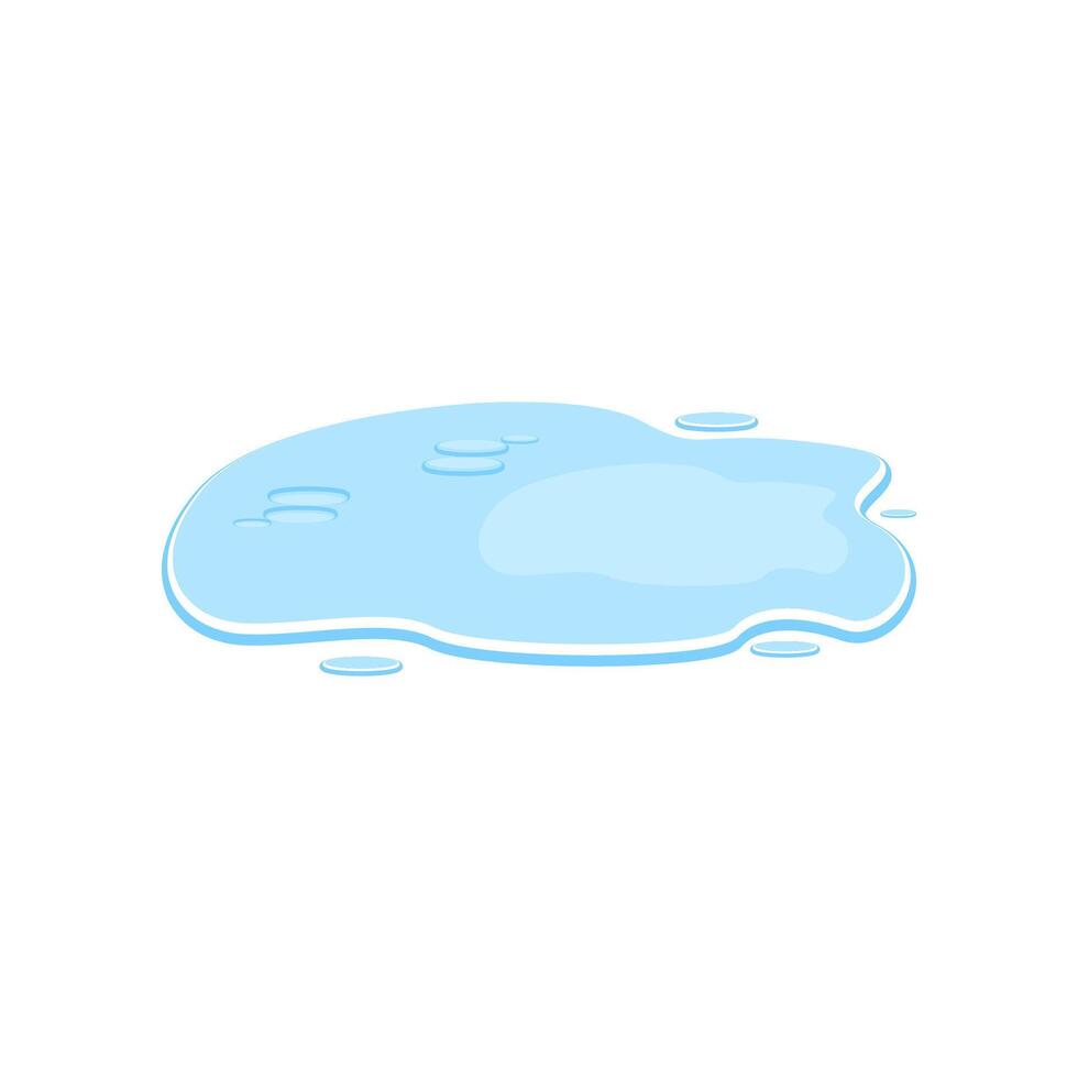 Water spill vector illustration isolated on white background