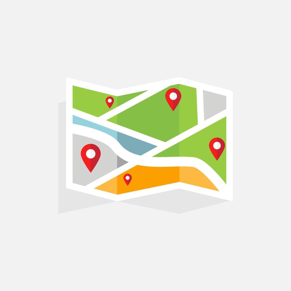 pointer icon, direction, label, marker, sign, travel Navigator or guide. vector illustration