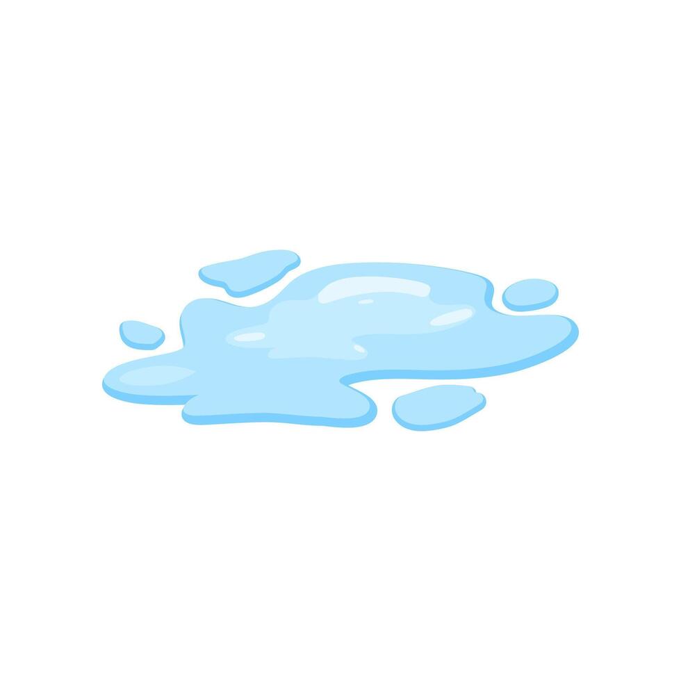 Water spill vector illustration isolated on white background