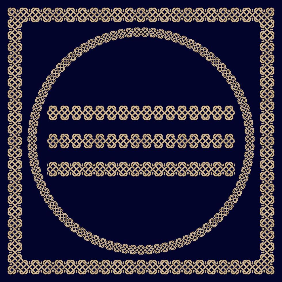 Seemless Set Tiling frame border Element isolated vector