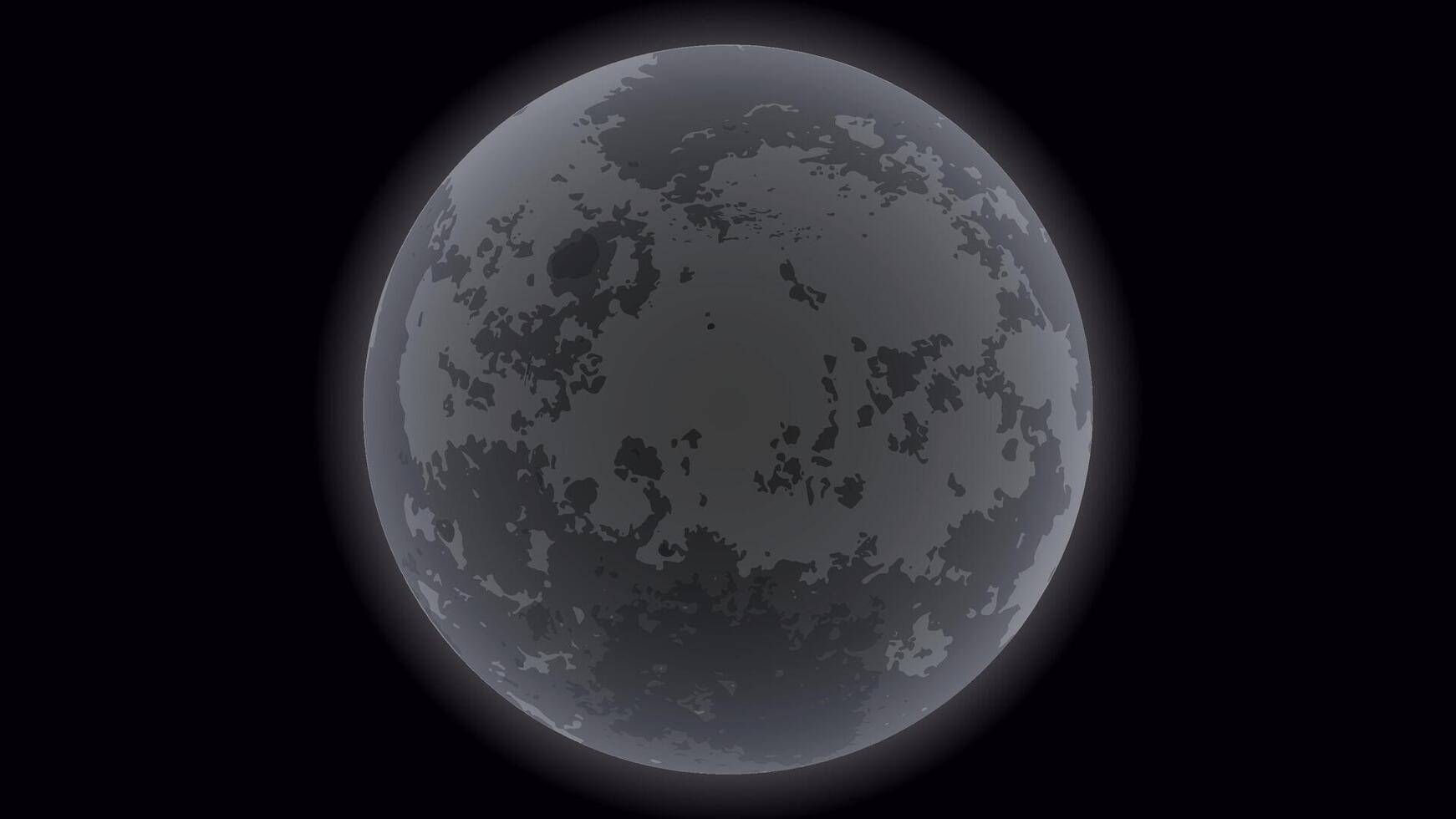 Dark moon isolated on black sky background vector