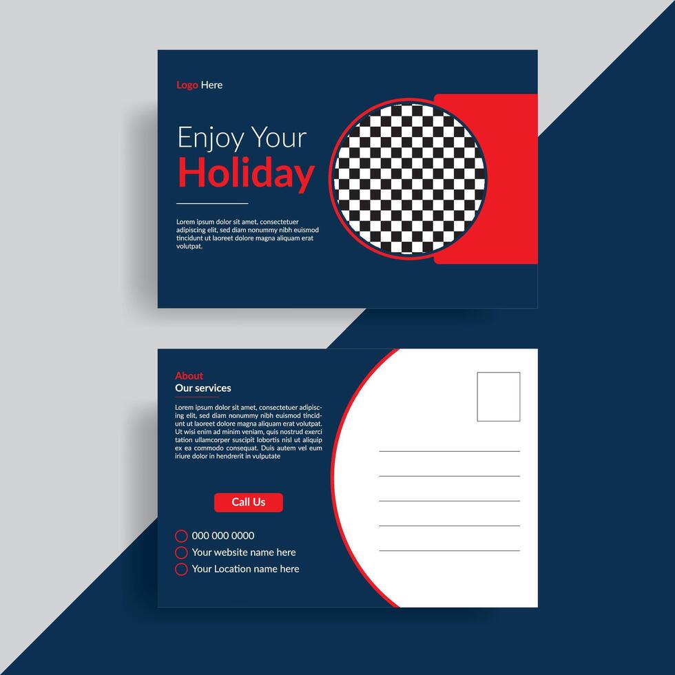 Creative and Corporate business postcard template. vector