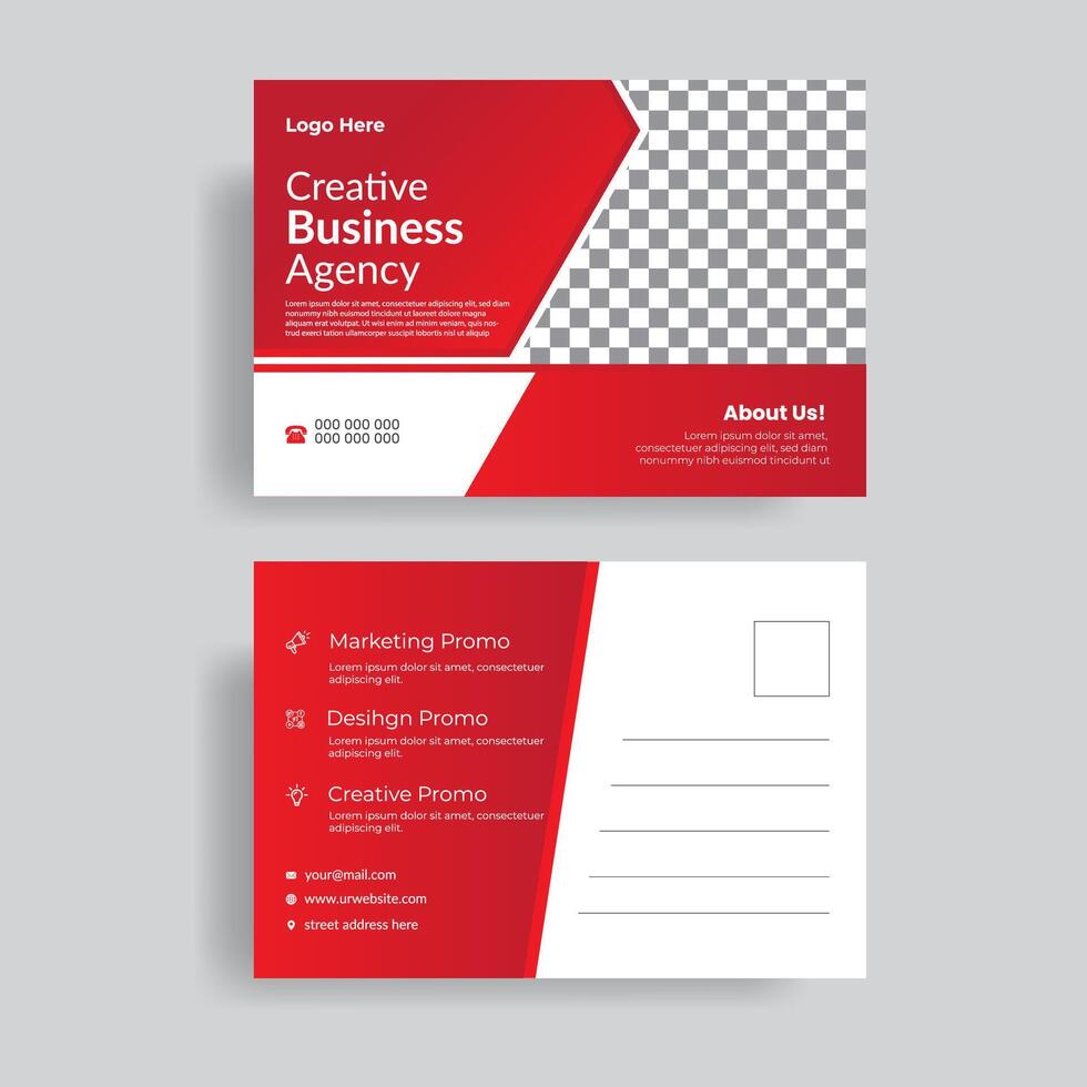 Modern and creative Business Post Card Template Design. vector