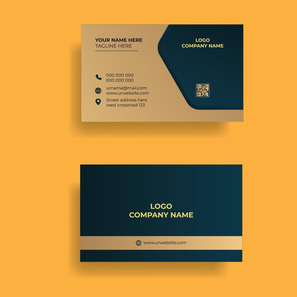 Modern and Gold business card design. vector