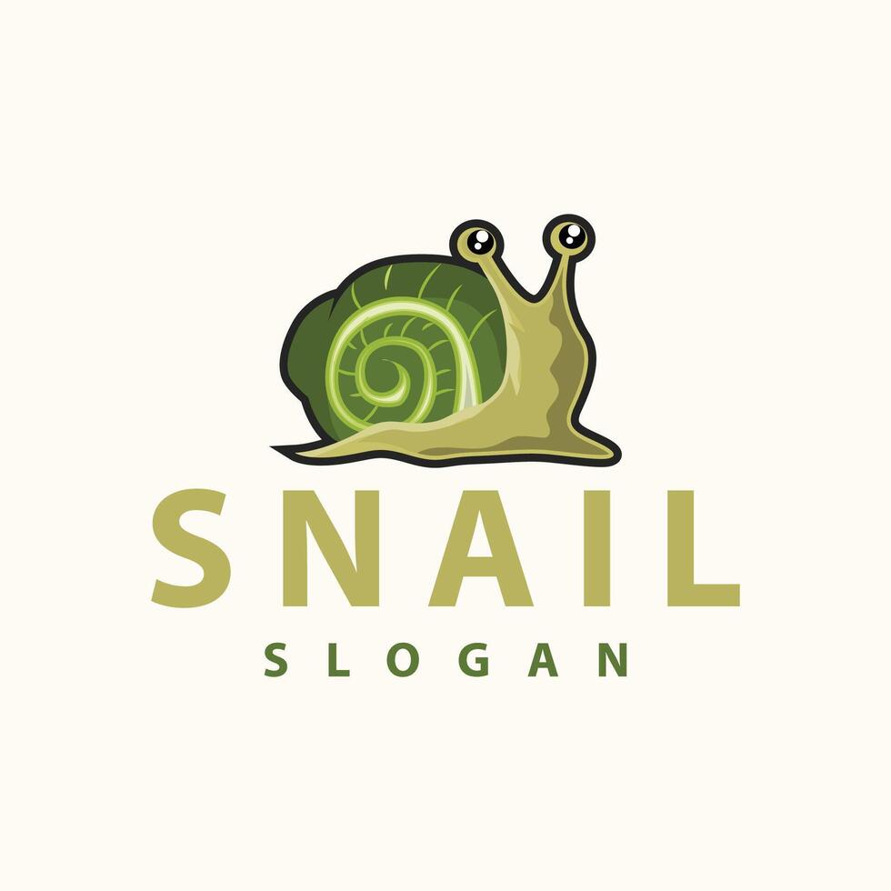 Snail logo design silhouette slow nature animal illustration simple vector snail product brand inspiration