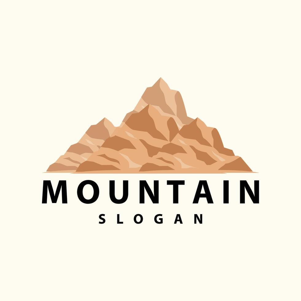 montaña logo, naturaleza paisaje vector, prima elegante sencillo diseño, ilustración símbolo modelo icono vector