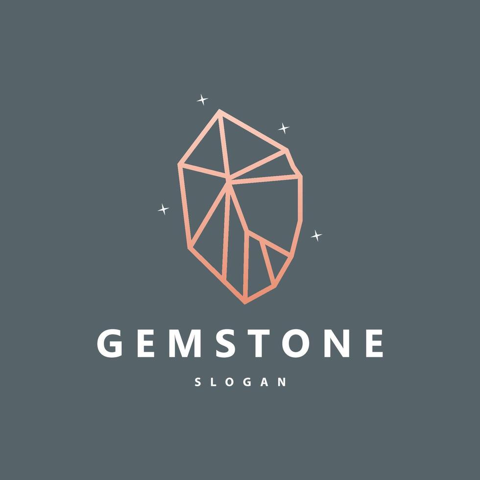 Gemstone Jewelry Logo, Design Vector Template Symbol Illustration