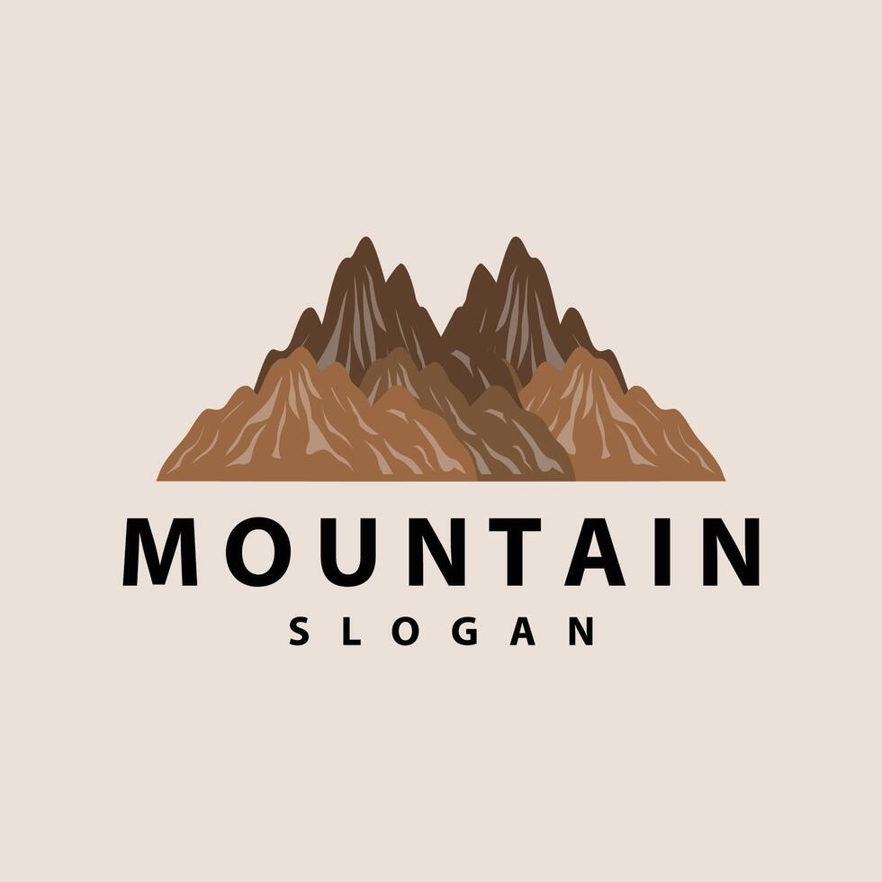 Mountain Logo, Nature Landscape Vector, Premium Elegant Simple Design, Illustration Symbol Template Icon vector