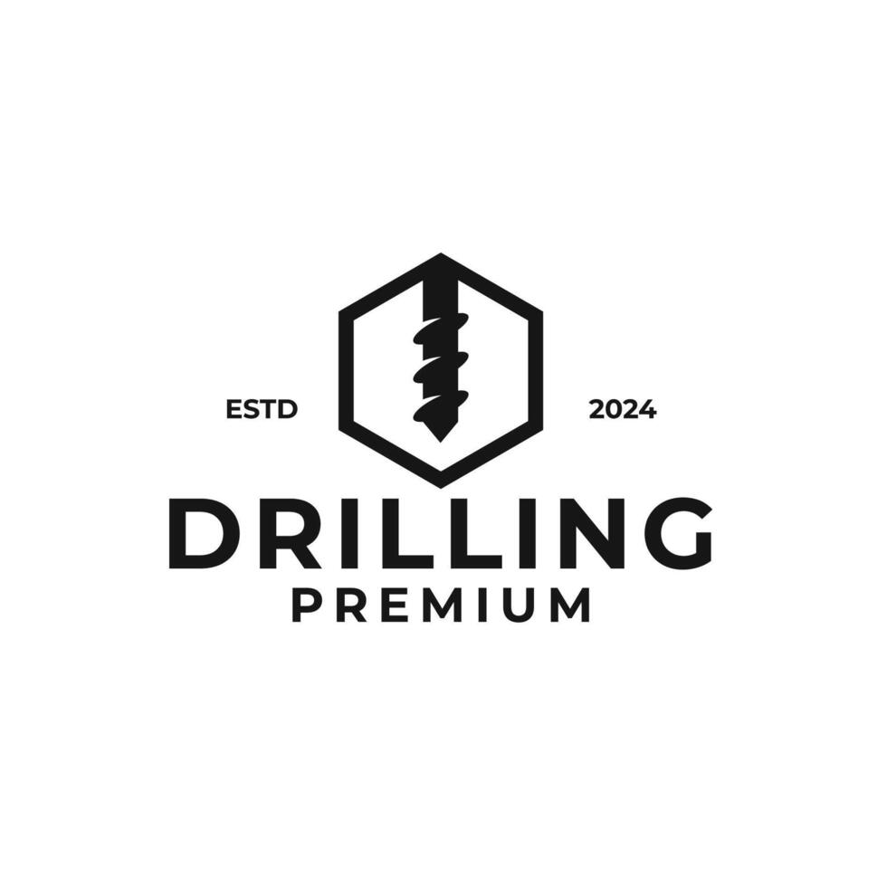 Water Drilling Logo Design Concept Vector Illustration