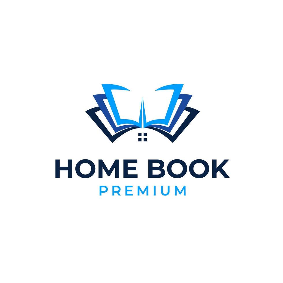 hogar libro logo diseño concepto vector ilustración