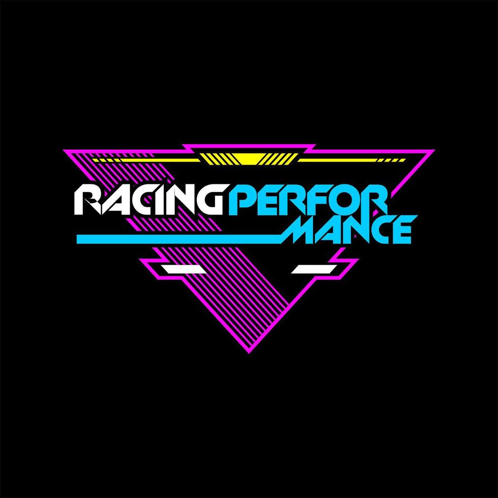 Racing performance trendy fashionable vector t-shirt and apparel design, typography, print, poster.