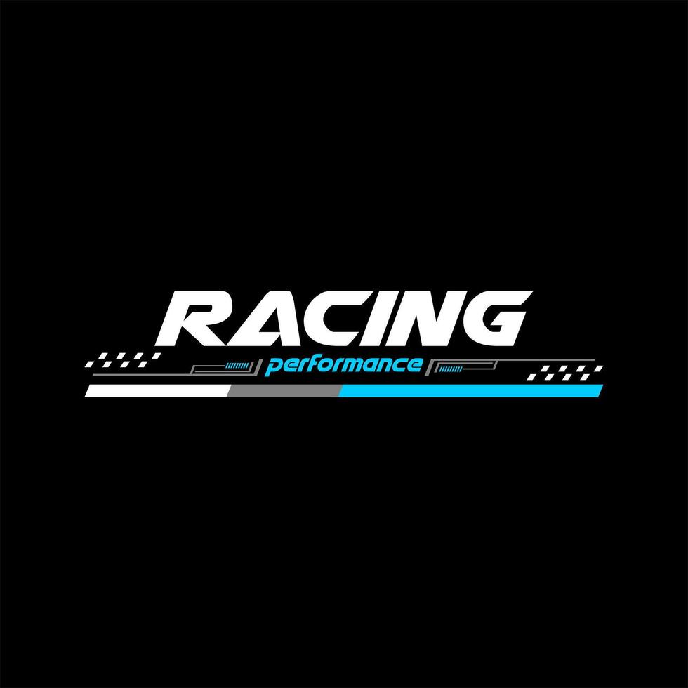 Racing performance trendy fashionable vector t-shirt and apparel design, typography, print, poster.