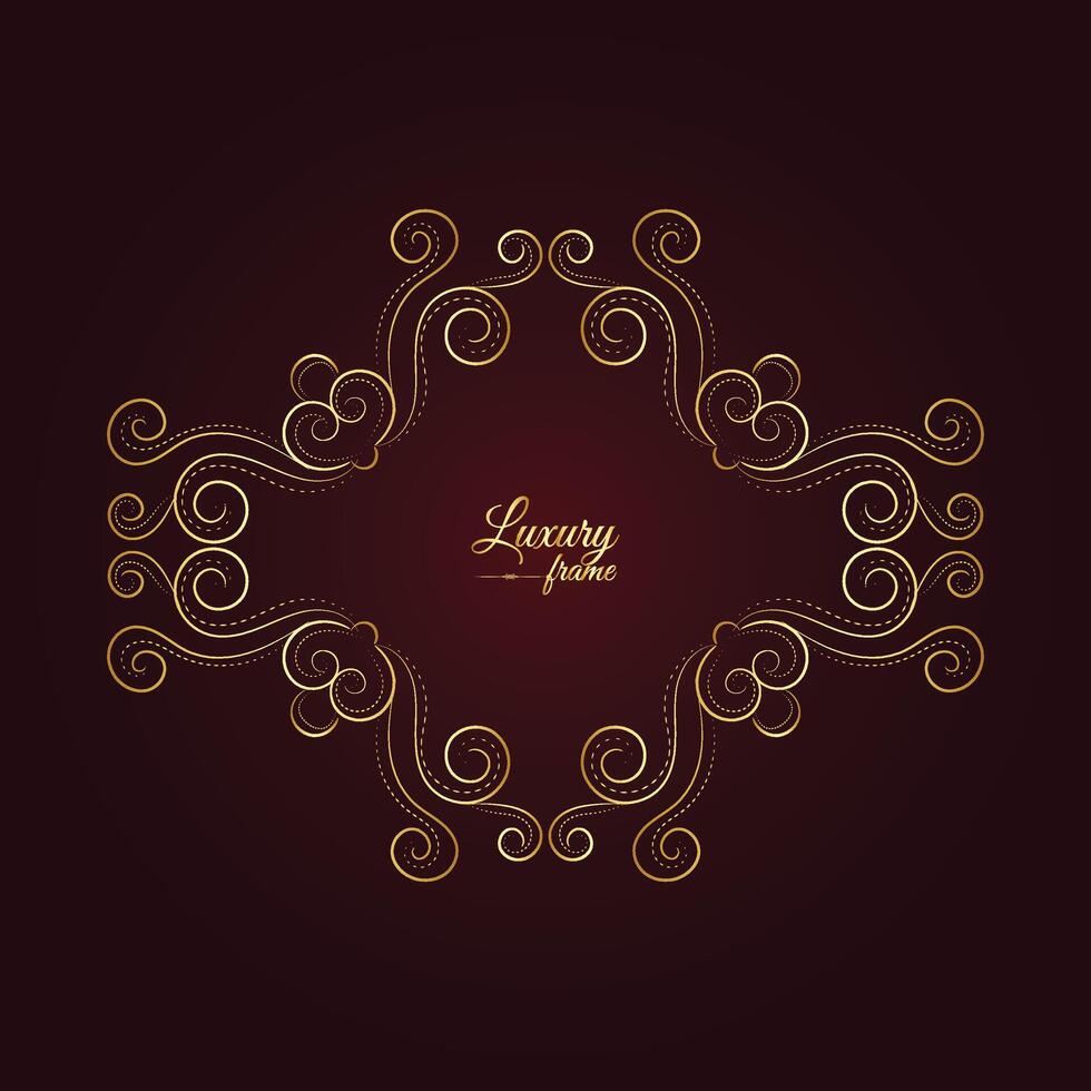 Vector Flower Decorative Gold Frames And luxury Floral frame