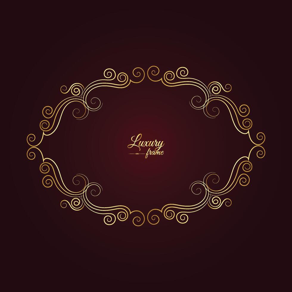 Vector Flower Decorative Gold Frames And luxury Floral frame