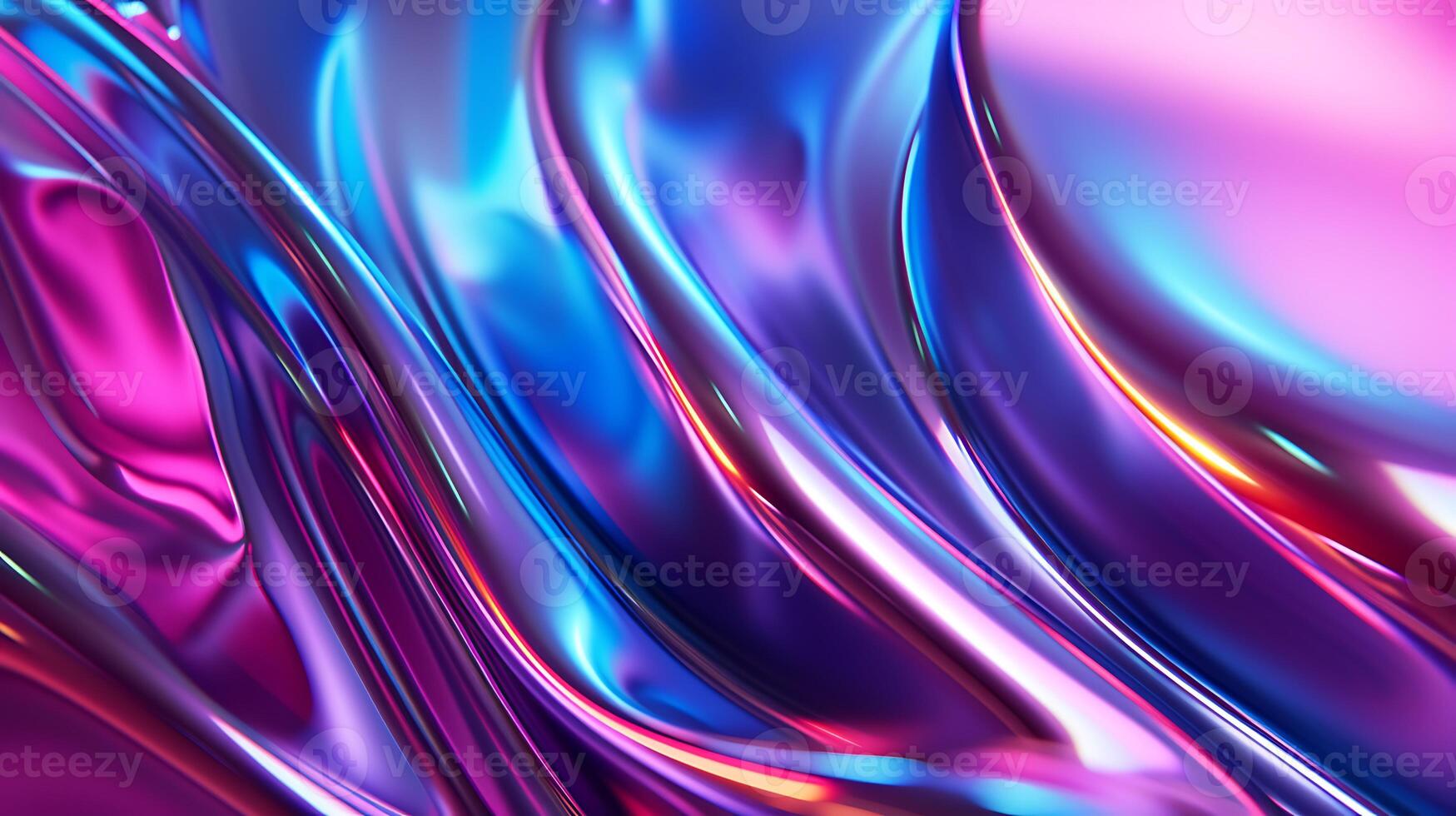 AI generated Holographic abstract background of purple color. Generative AI. photo