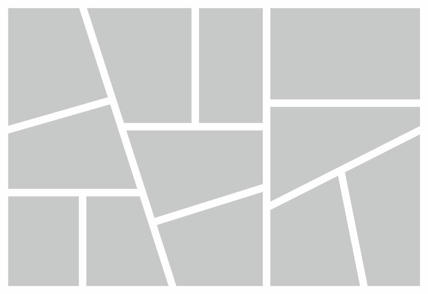 Pictures or photos frame collage abstract photo frames and digital photo wall template vector