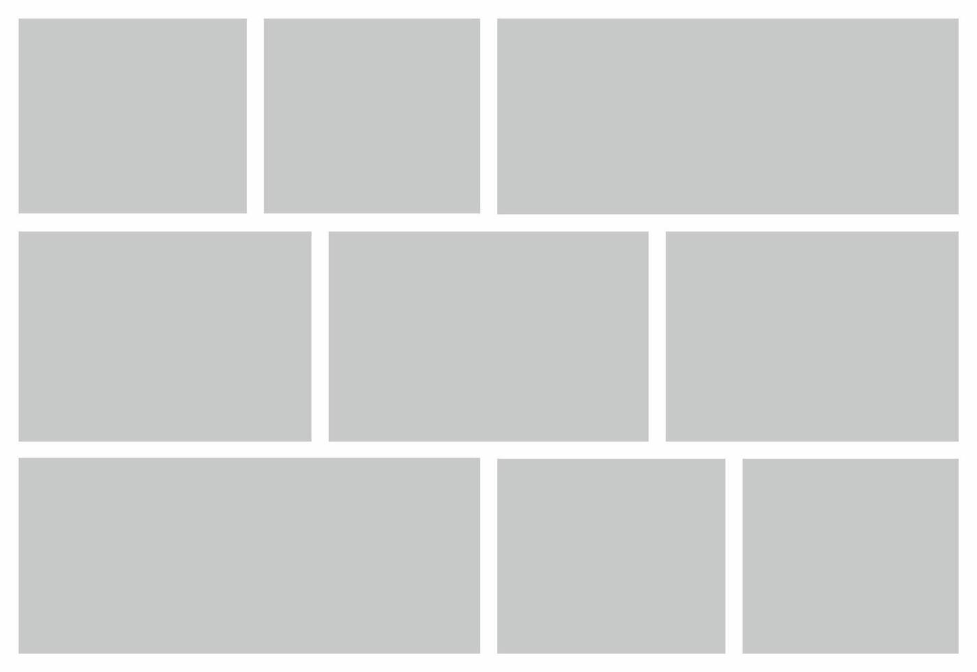 Pictures or photos frame collage abstract photo frames and digital photo wall template vector