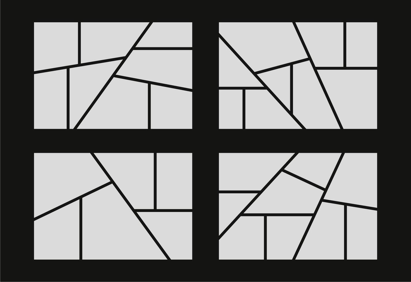 Pictures or photos frame collage abstract photo frames and digital photo wall template vector