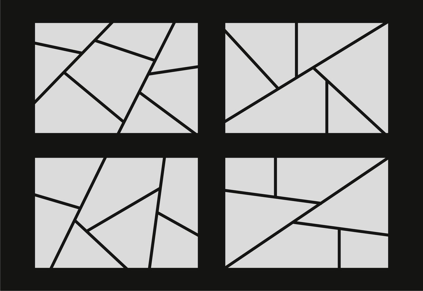 Pictures or photos frame collage abstract photo frames and digital photo wall template vector
