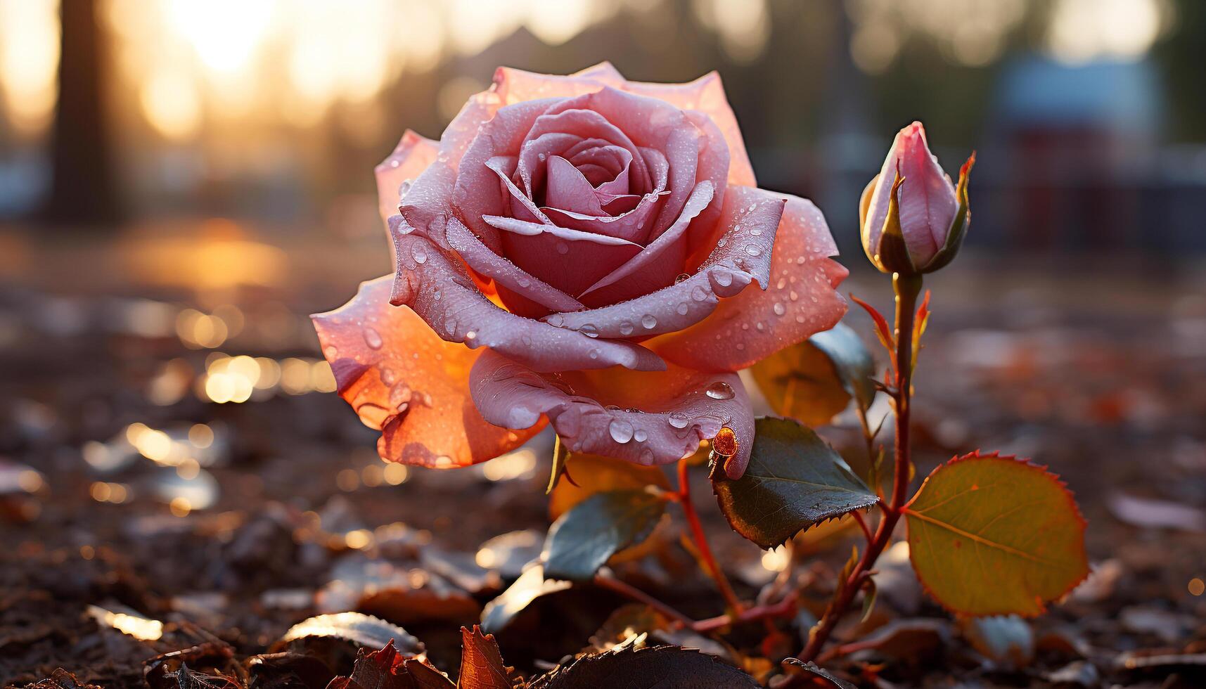 ai generado un vibrante ramo de flores de otoño flores en un formal jardín generado por ai foto