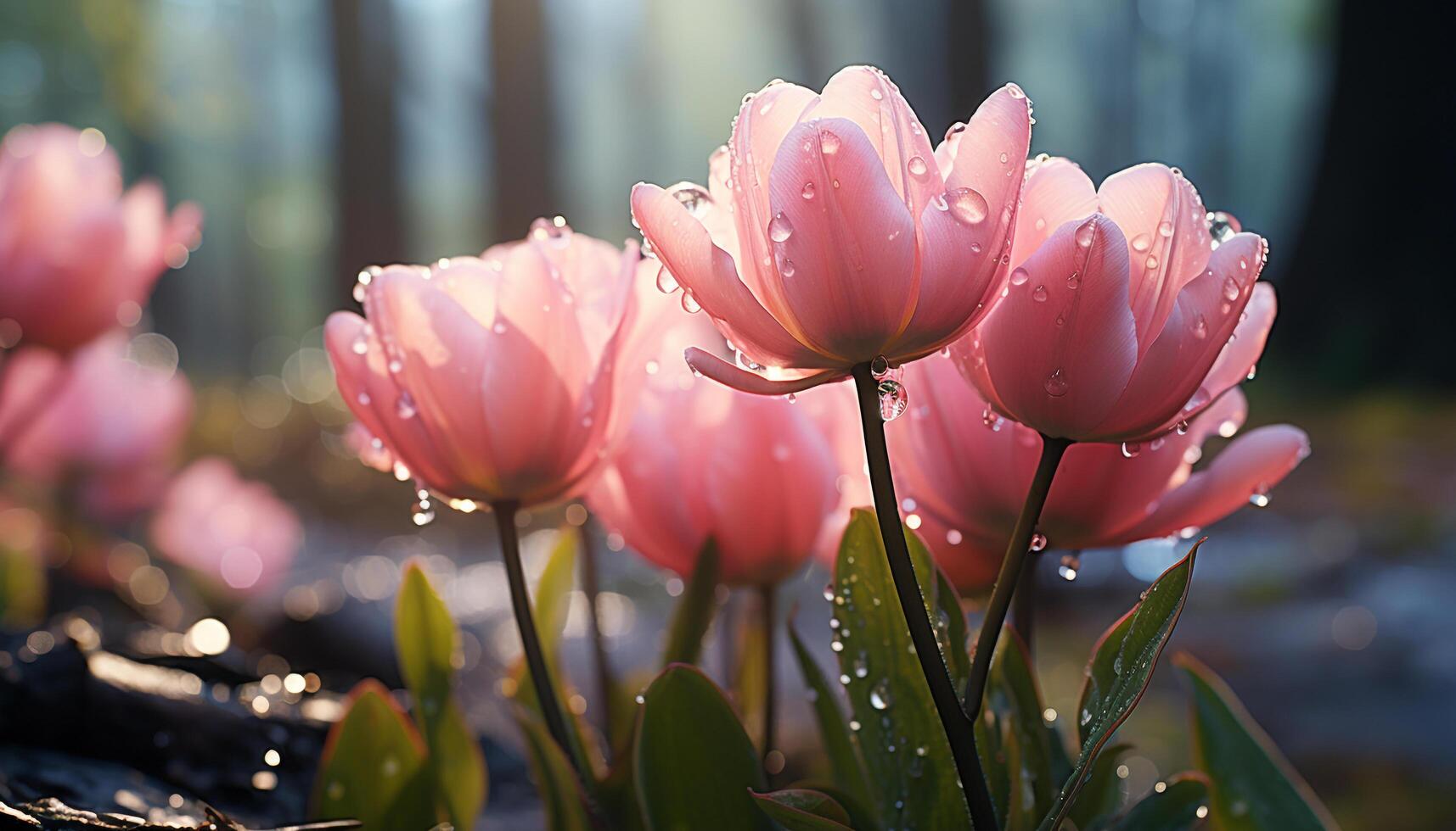 ai generado un vibrante ramo de flores de multi de colores flores en un formal jardín generado por ai foto