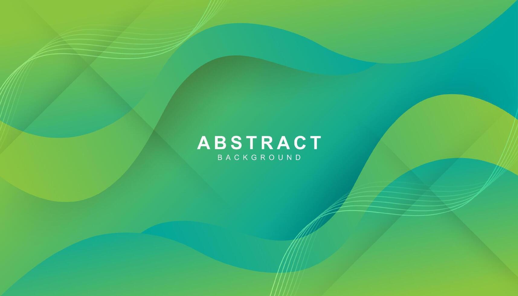 Gradient green and blue abstract geometric background vector