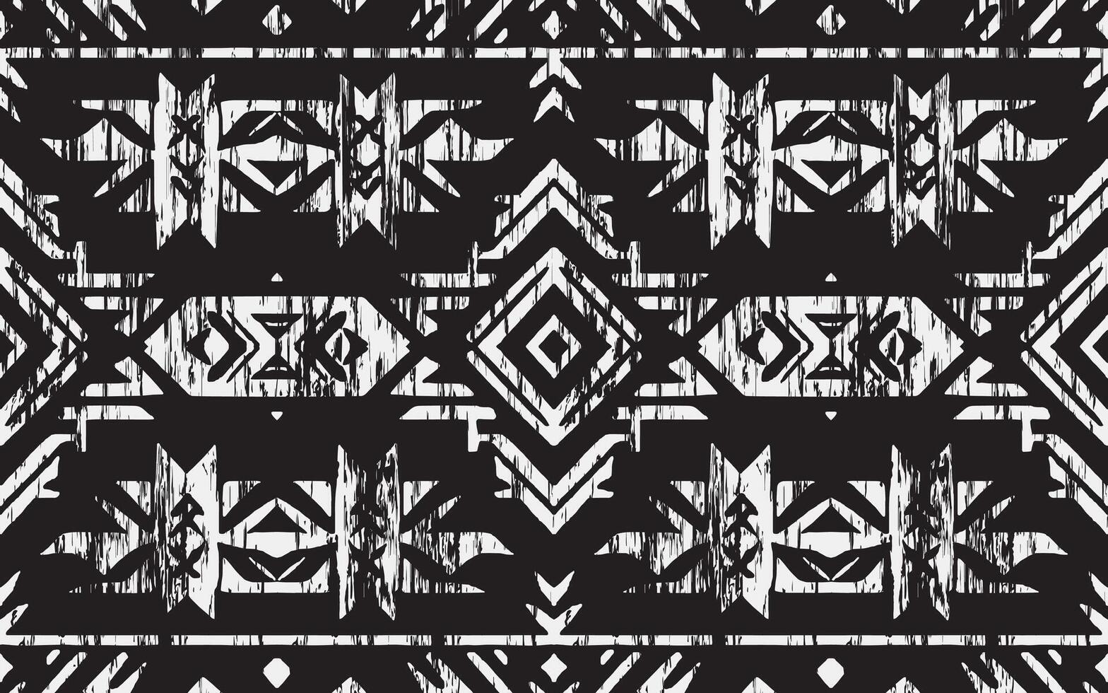 Ikat geometric ornament with diamonds. Ikkat. Seamless pattern. Aztec style. Tribal ethnic vector texture. Folk embroidery, Indian, Scandinavian, Gypsy, Mexican, African rug, wallpaper.