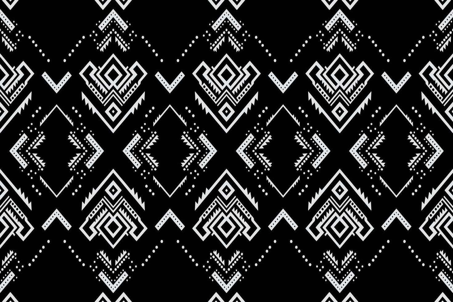 Ikat geometric ornament with diamonds. Ikkat. Seamless pattern. Aztec style. Tribal ethnic vector texture. Folk embroidery, Indian, Scandinavian, Gypsy, Mexican, African rug, wallpaper.