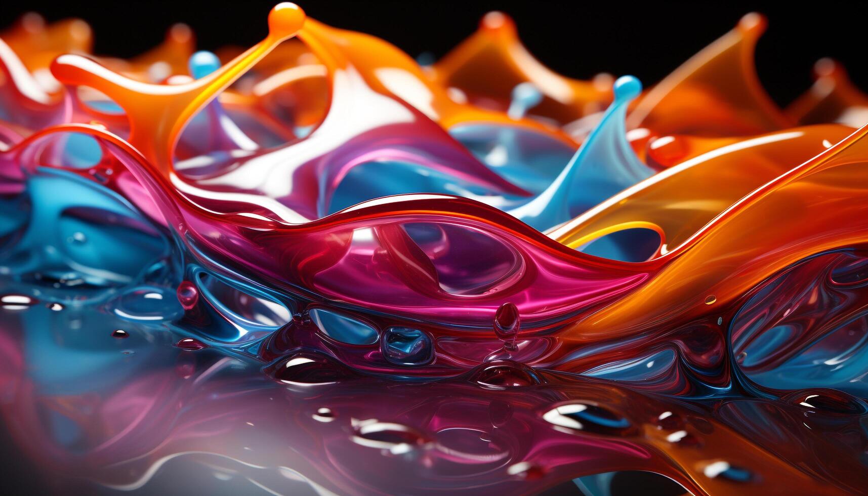 AI generated Abstract multi colored backgrounds create vibrant liquid motion in futuristic design generated by AI photo