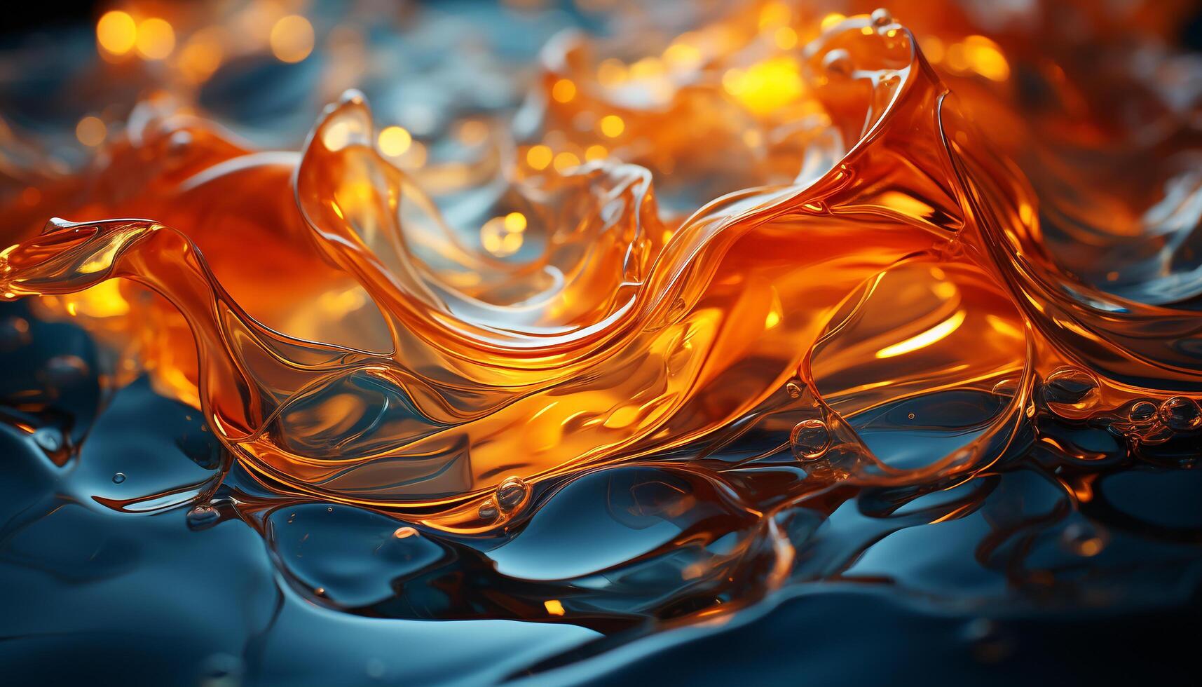 AI generated Abstract liquid patterns create vibrant, futuristic waves of colorful chaos generated by AI photo