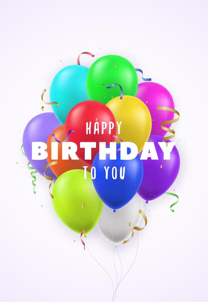 Happy Birthday greeting card. vector