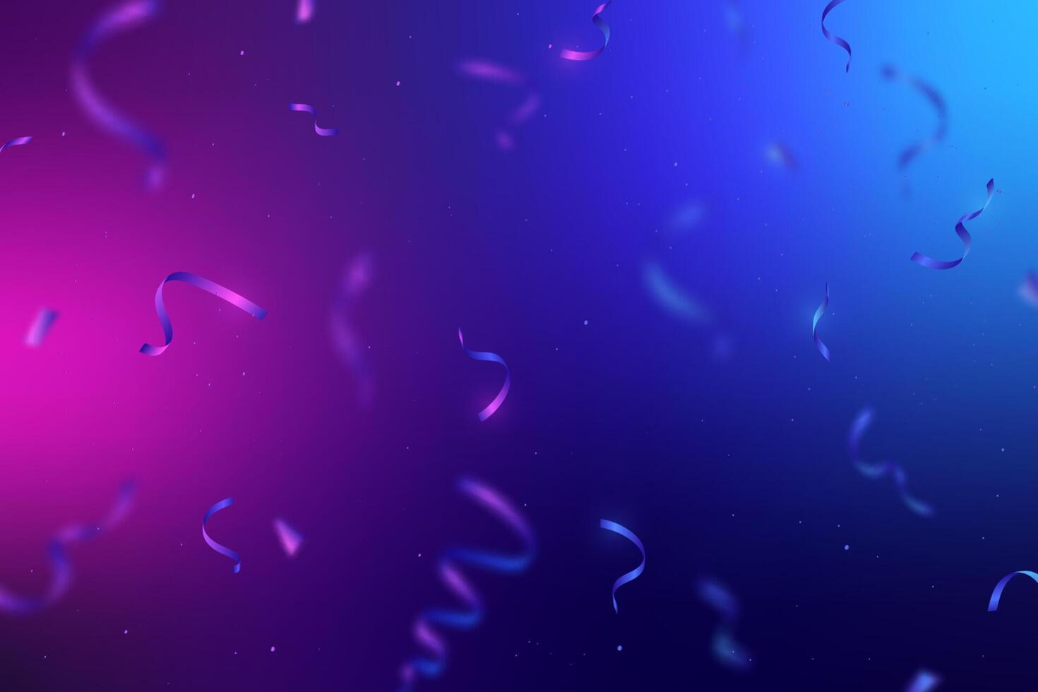 Abstract gradient banner with blurred confetti. vector