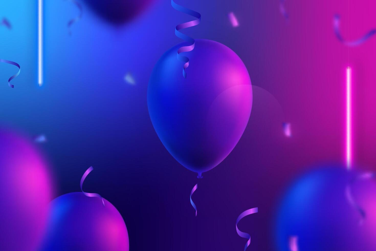 Modern background with realistic balloons vector