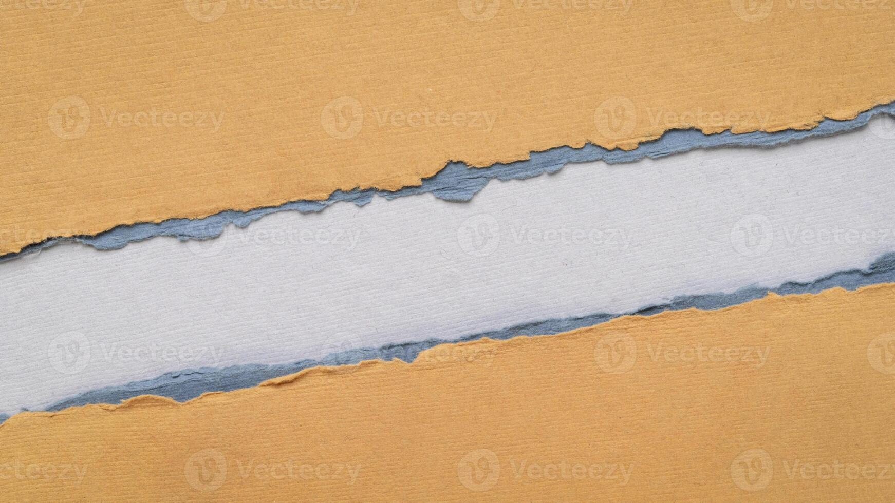 paper abstract in blue and orange with a copy space, blank web banner photo