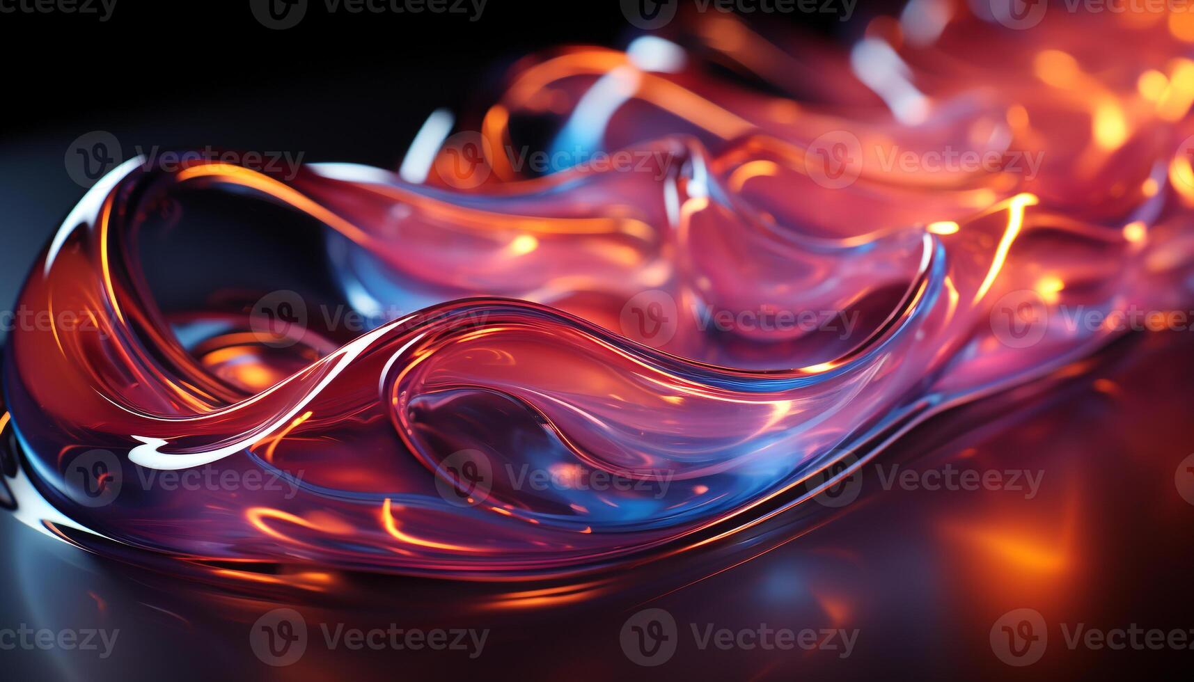 AI generated Abstract background with smooth blue wave pattern and vibrant colors generated by AI photo