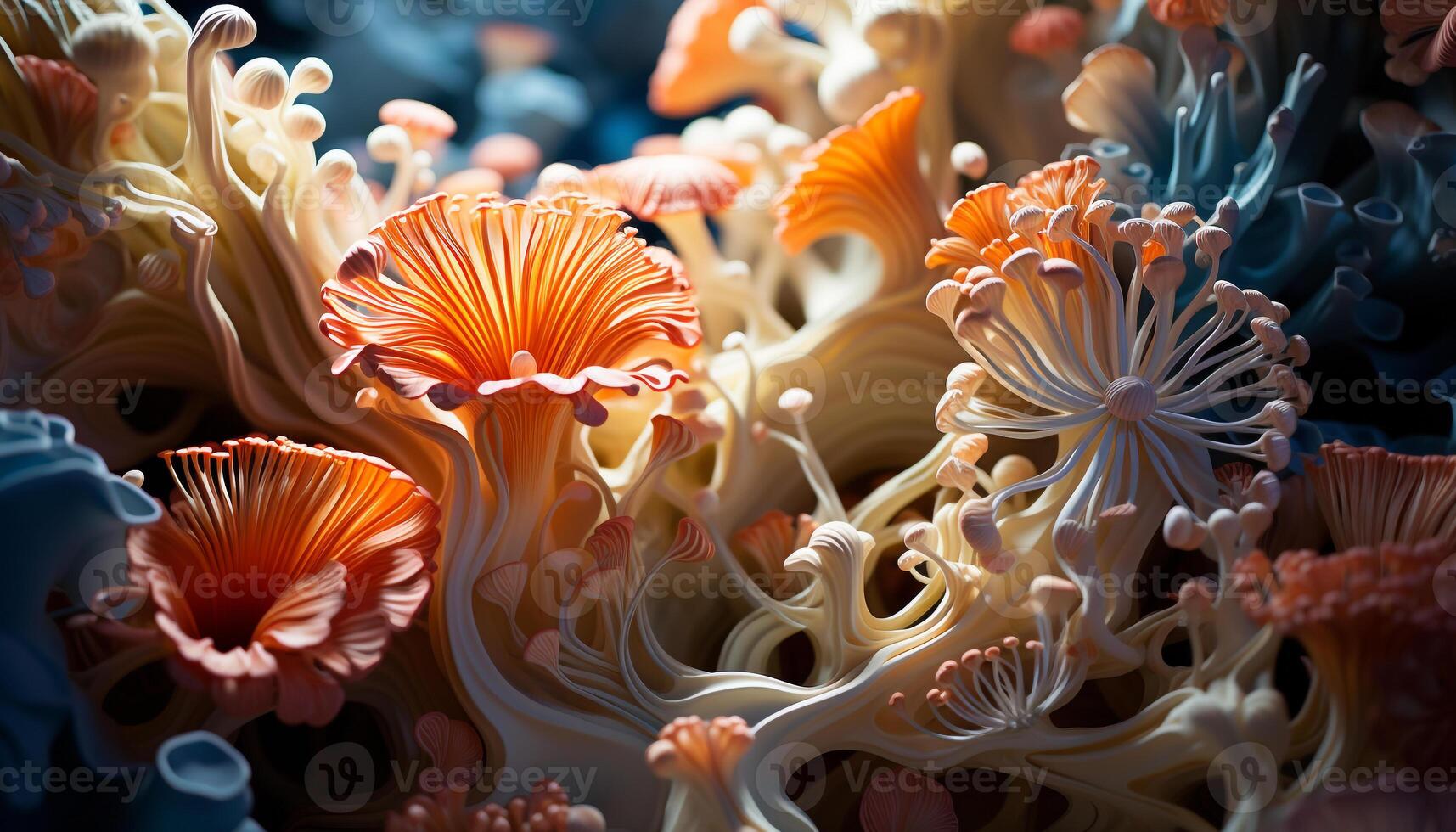 ai generado el submarino arrecife vitrinas el belleza de naturaleza multi de colores pescado generado por ai foto