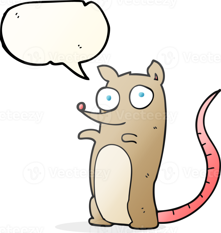 hand drawn speech bubble cartoon mouse png