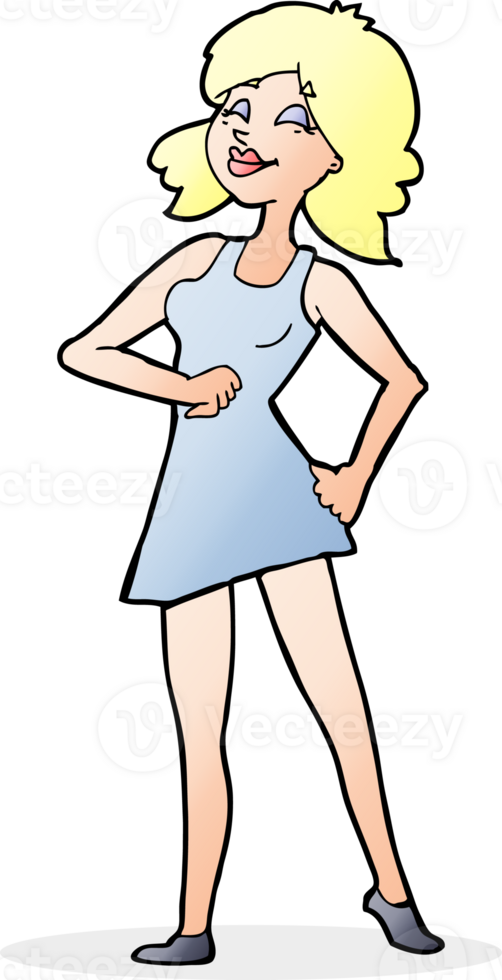 cartoon proud woman png
