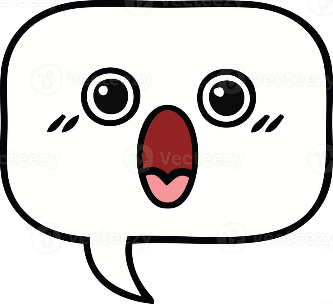 cute cartoon of a speech bubble png