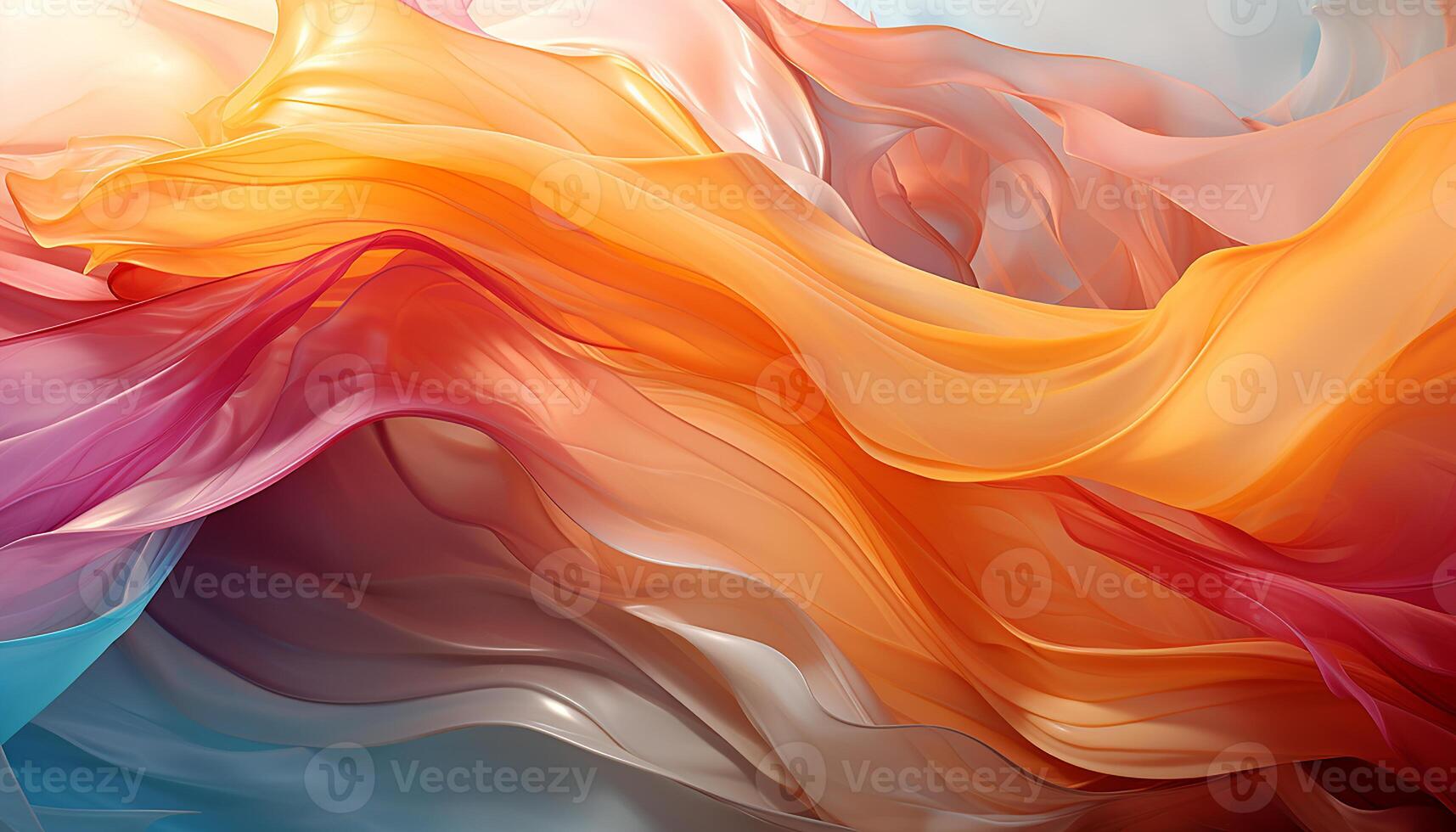 AI generated Abstract background with smooth, flowing wave pattern in vibrant colors generated by AI photo