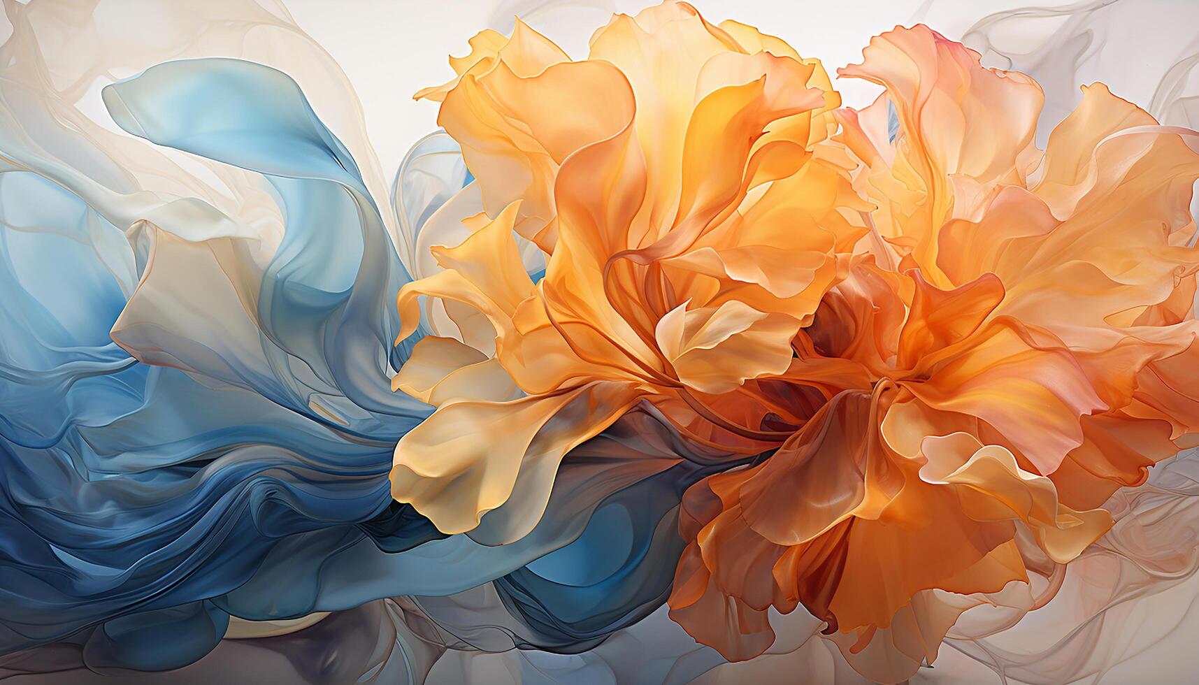 AI generated Abstract pattern of vibrant colored flowers, a gift of love generated by AI photo