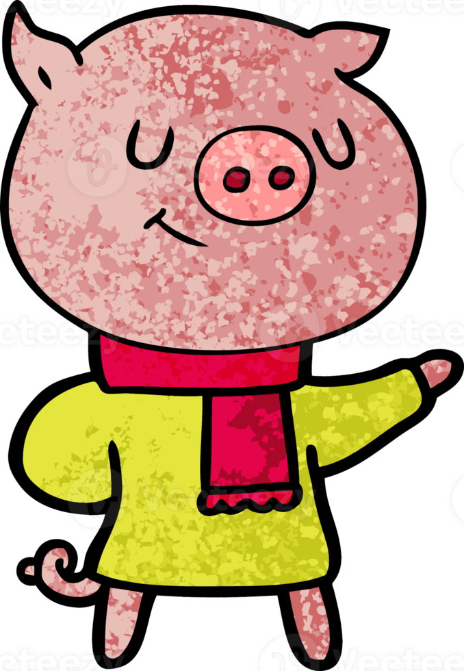 happy cartoon pig png