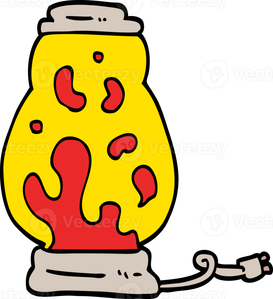 hand drawn doodle style cartoon lava lamp png