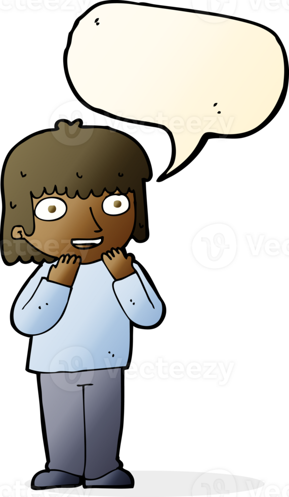 cartoon excited person with speech bubble png