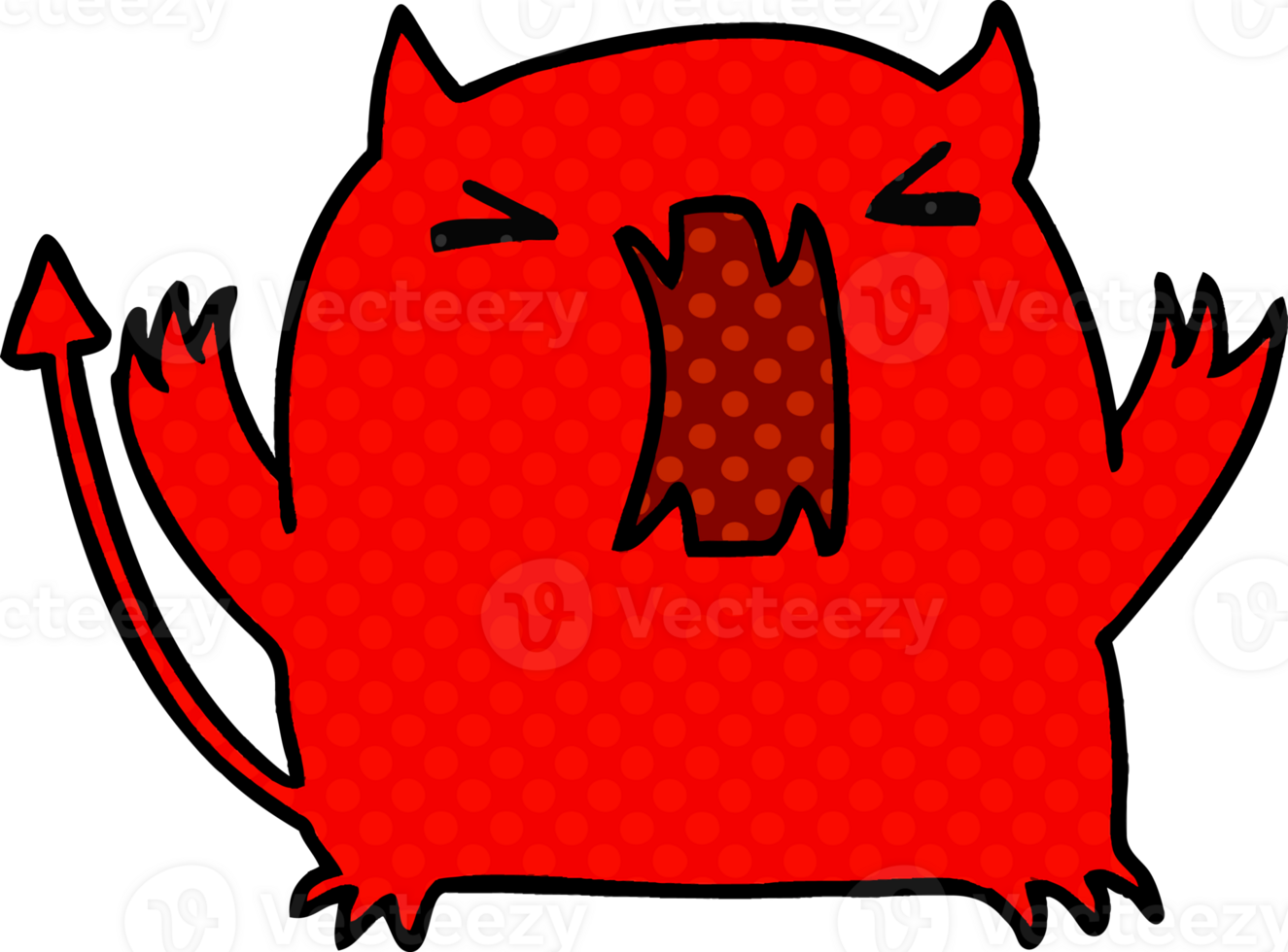 cartoon of a cute kawaii devil png