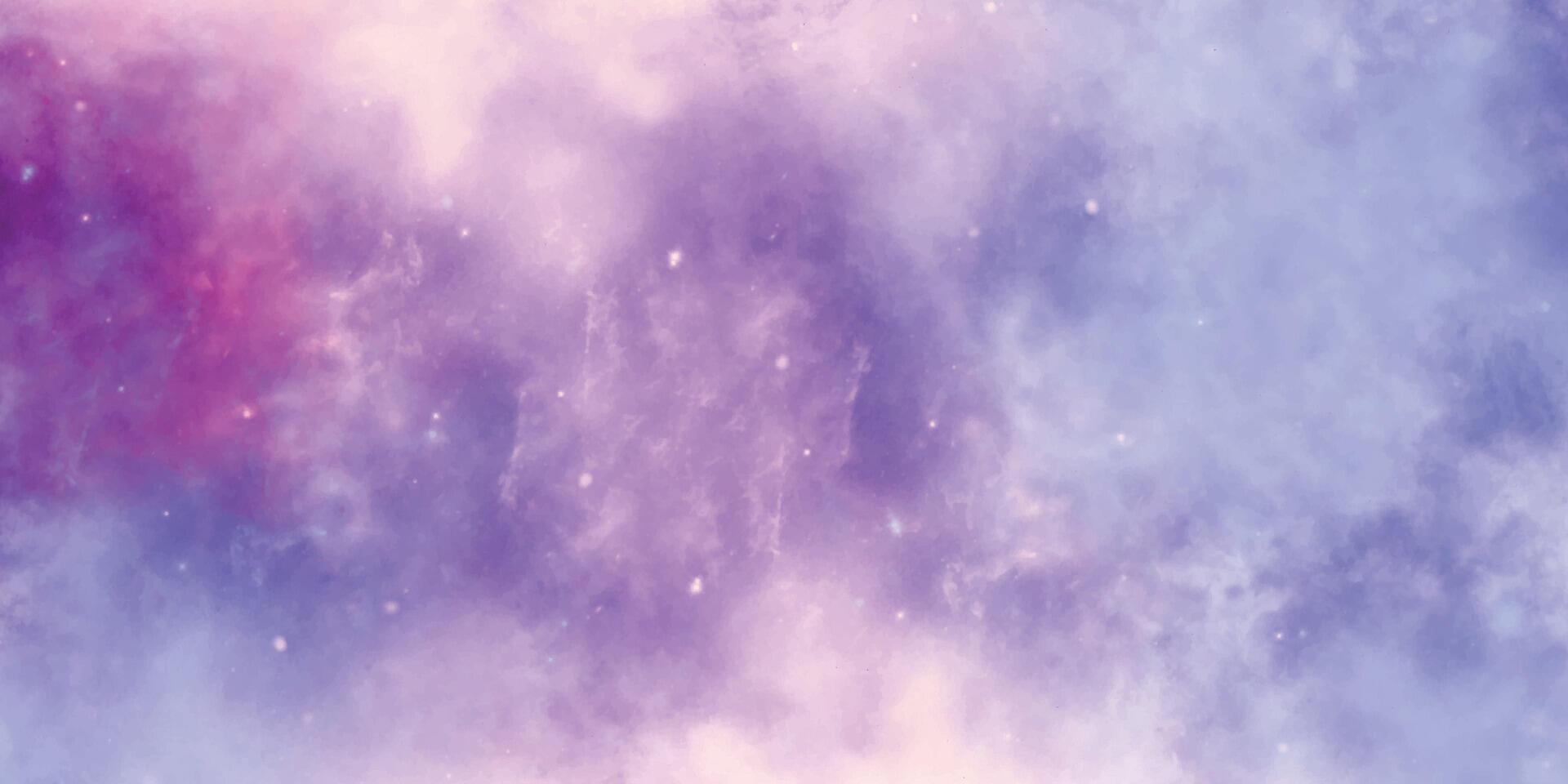 colorful watercolor space background. nebula in space. universe watercolor background texture. beautiful blue, purple, white, and red background with stars vector