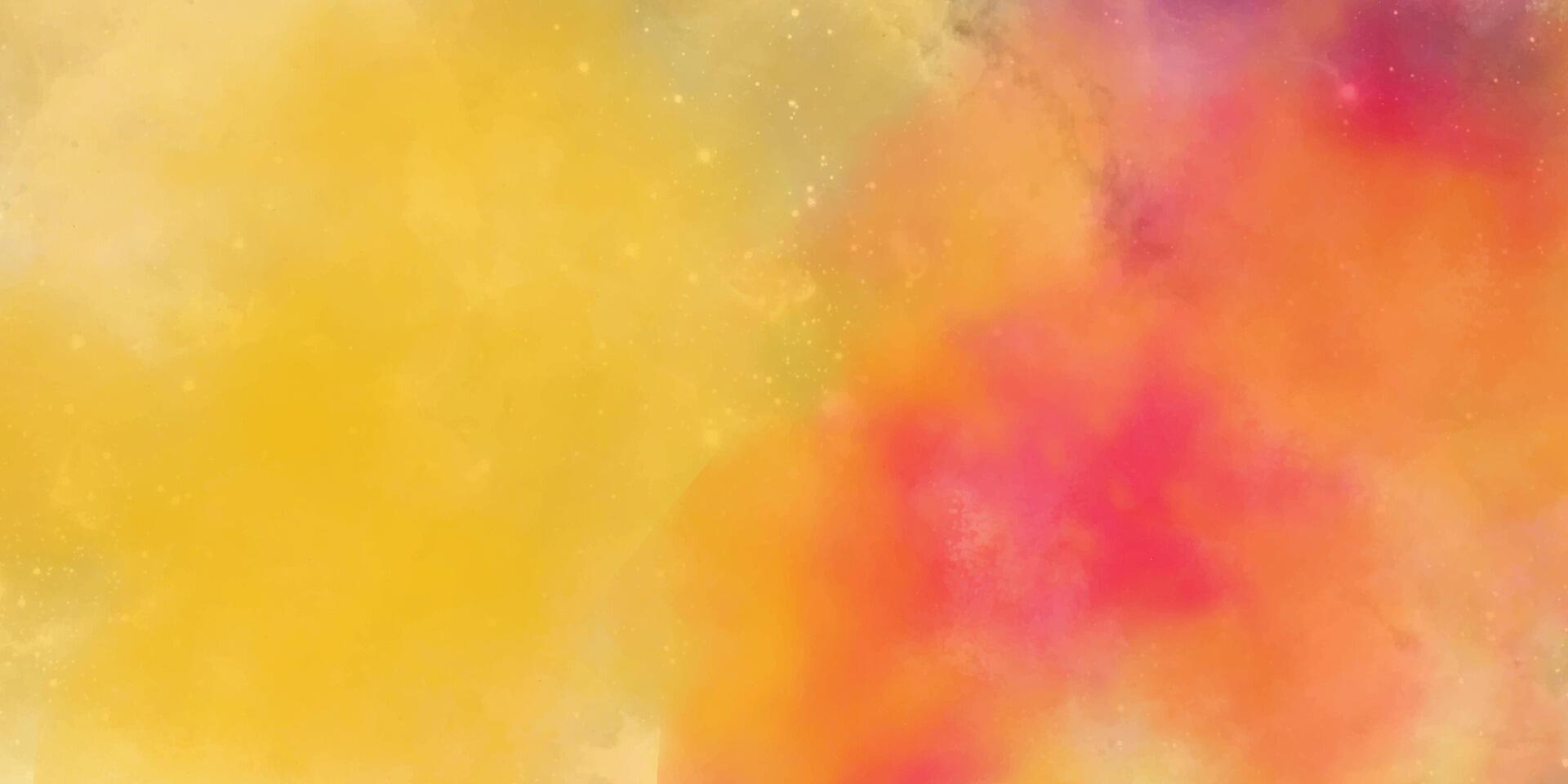 Abstract colorful background with drops. Watercolor background with space. Colorful sunrise or sunset colors. Orange red and yellow background vector
