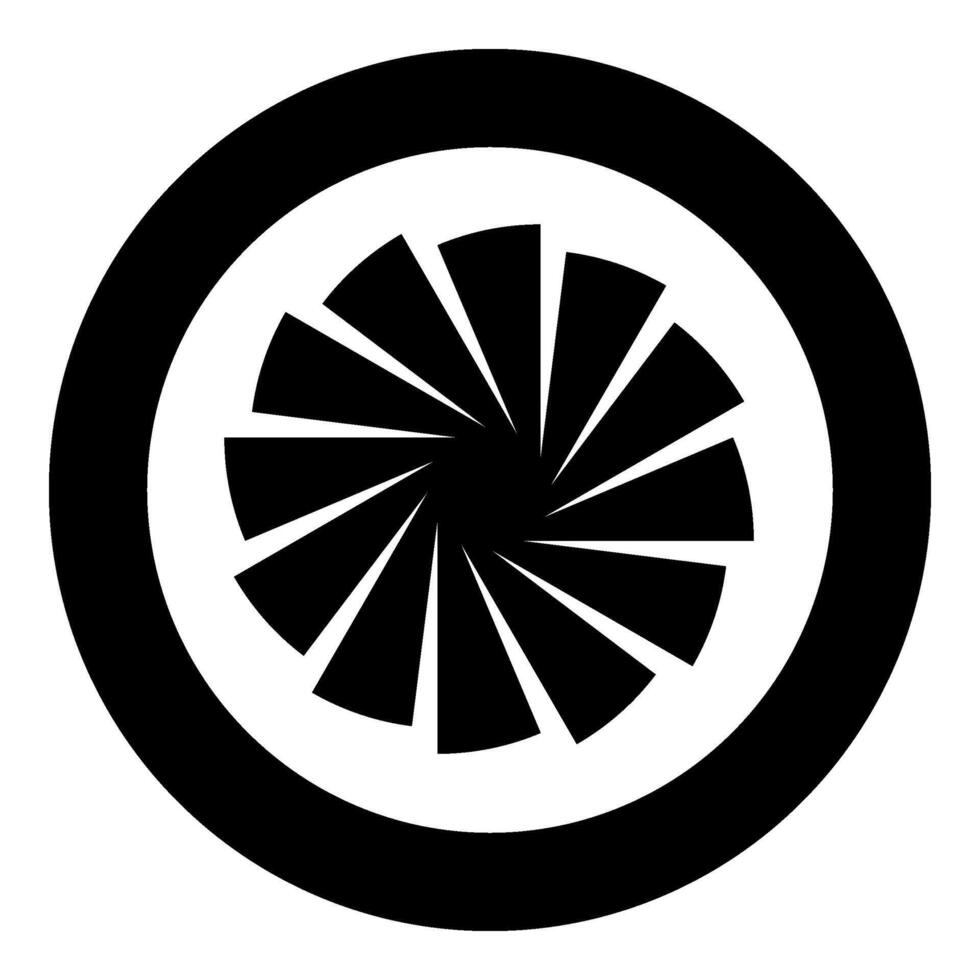 Spiral staircase circular stairs icon in circle round black color vector illustration image solid outline style